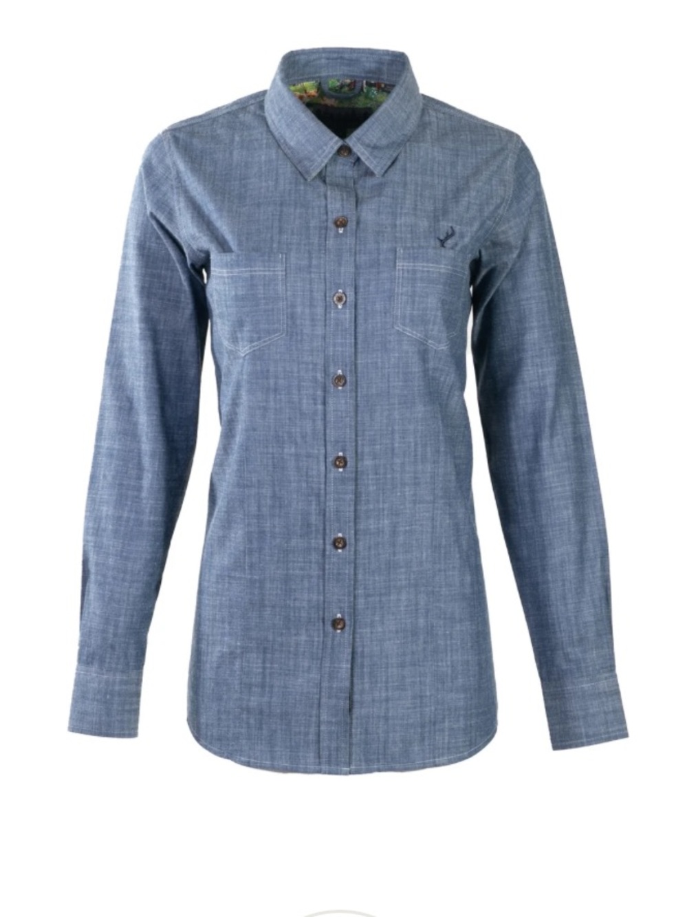 Pladra Women's Cascade Indigo Blue Chambray XXL